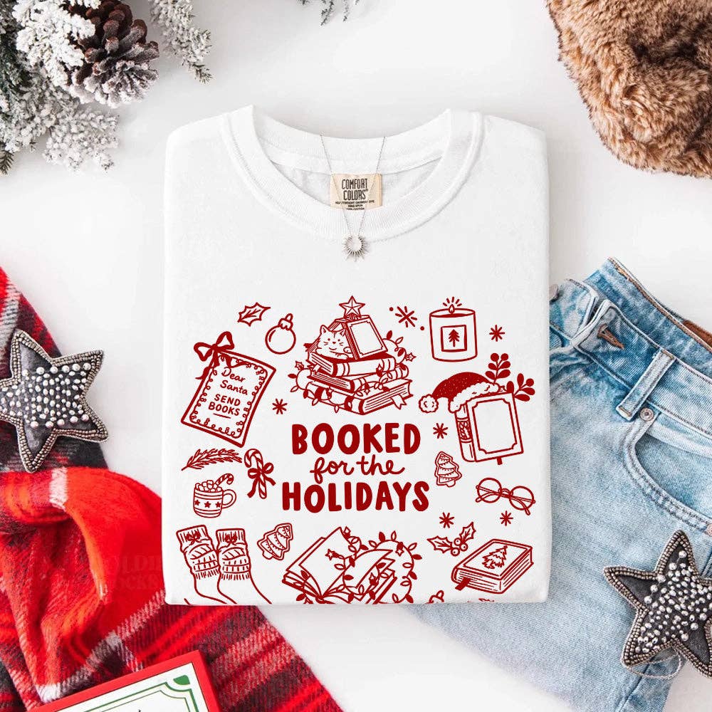 Booked for the Holidays Comfort Colors T-Shirt