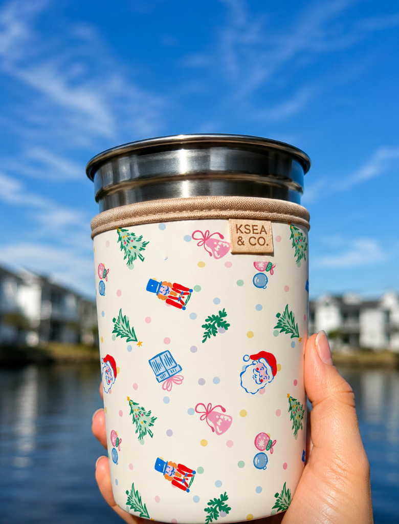 Christmas Confetti Iced Coffee Drink Sleeve