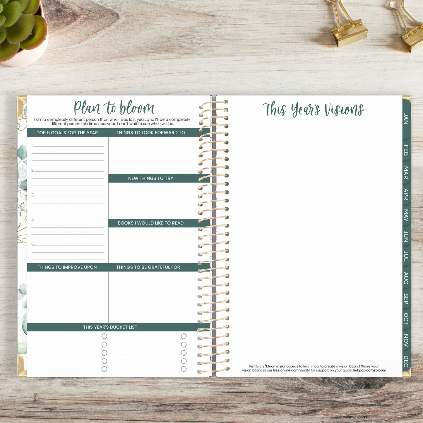 2025 Calendar Year 5x8 Hard Cover Planners - Choose Design