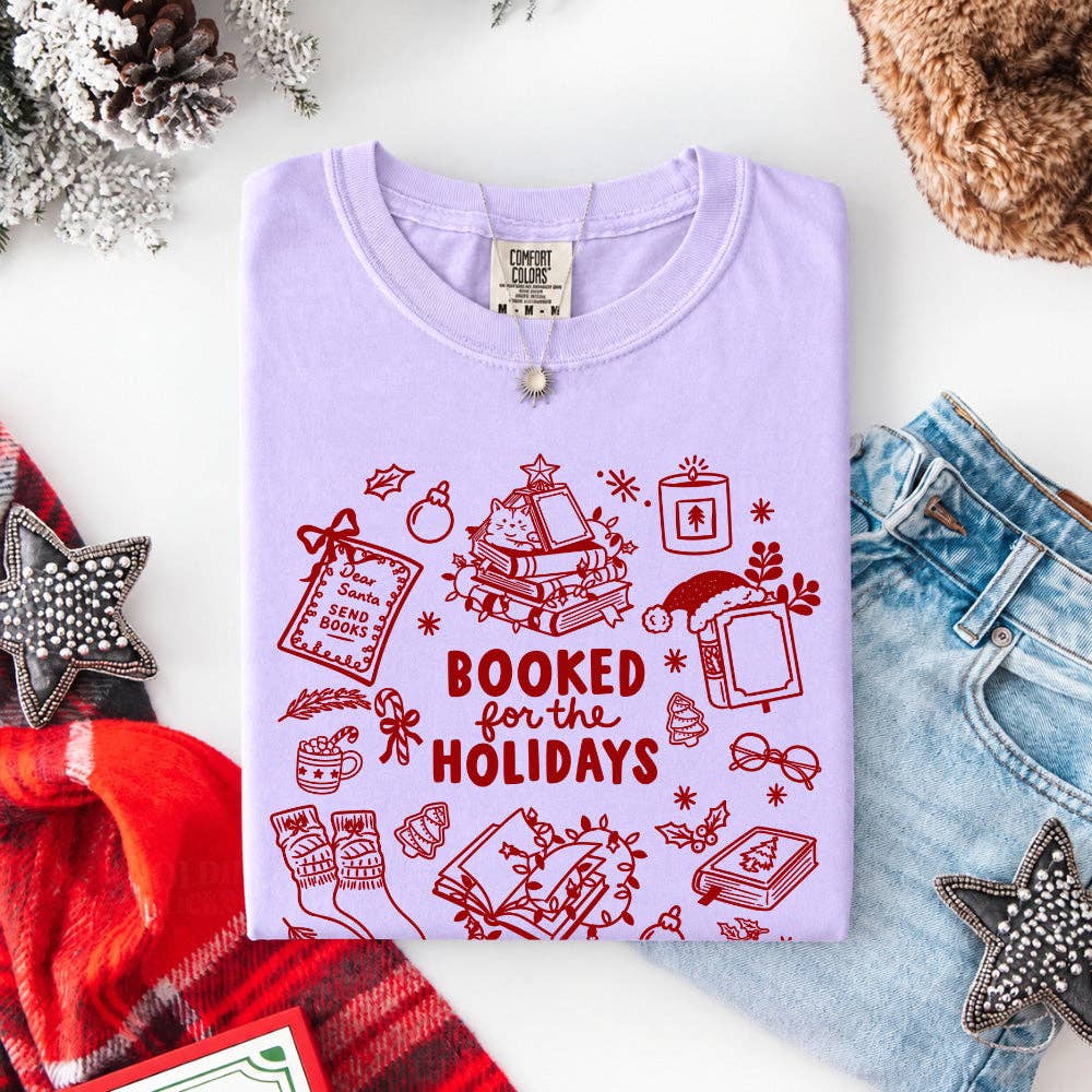 Booked for the Holidays Comfort Colors T-Shirt