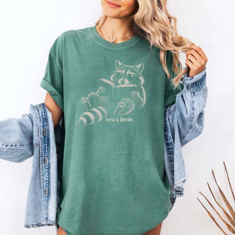 Feral & Literate Comfort Colors - Book Lover Tee