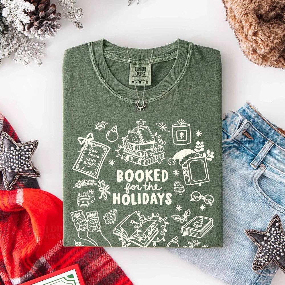 Booked for the Holidays Comfort Colors T-Shirt