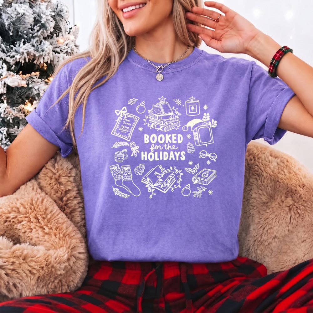 Booked for the Holidays Comfort Colors T-Shirt