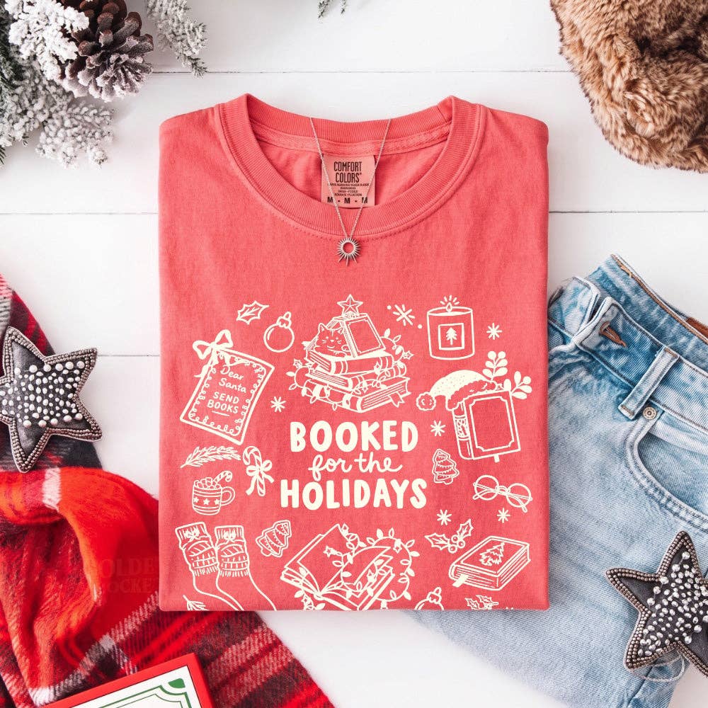 Booked for the Holidays Comfort Colors T-Shirt