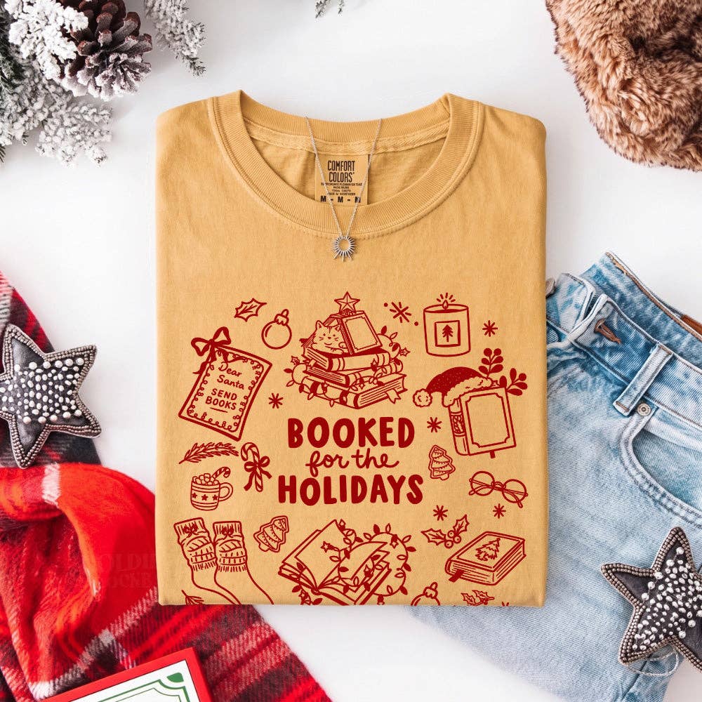 Booked for the Holidays Comfort Colors T-Shirt