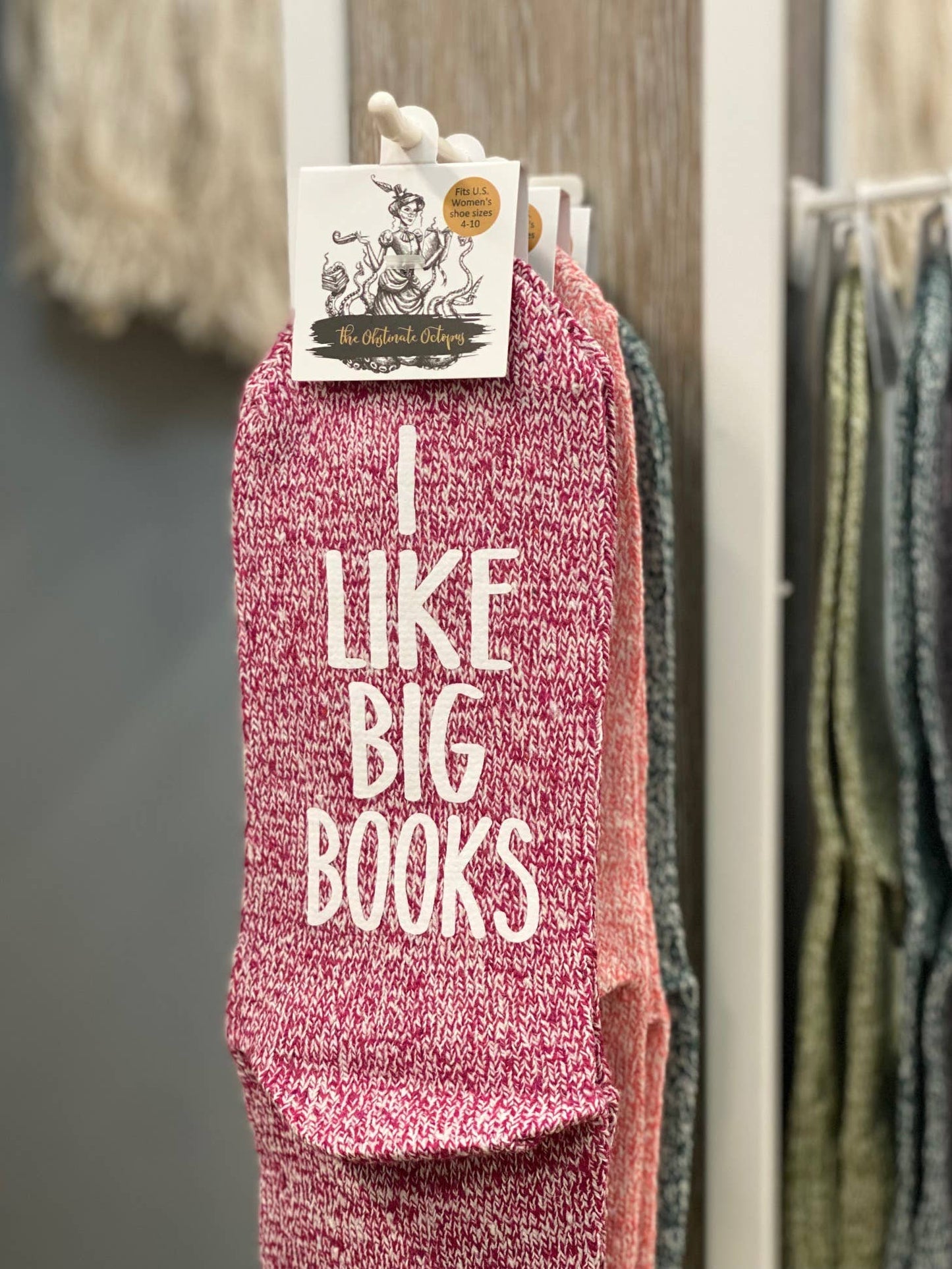"Just One More Chapter" Book Lovers Socks