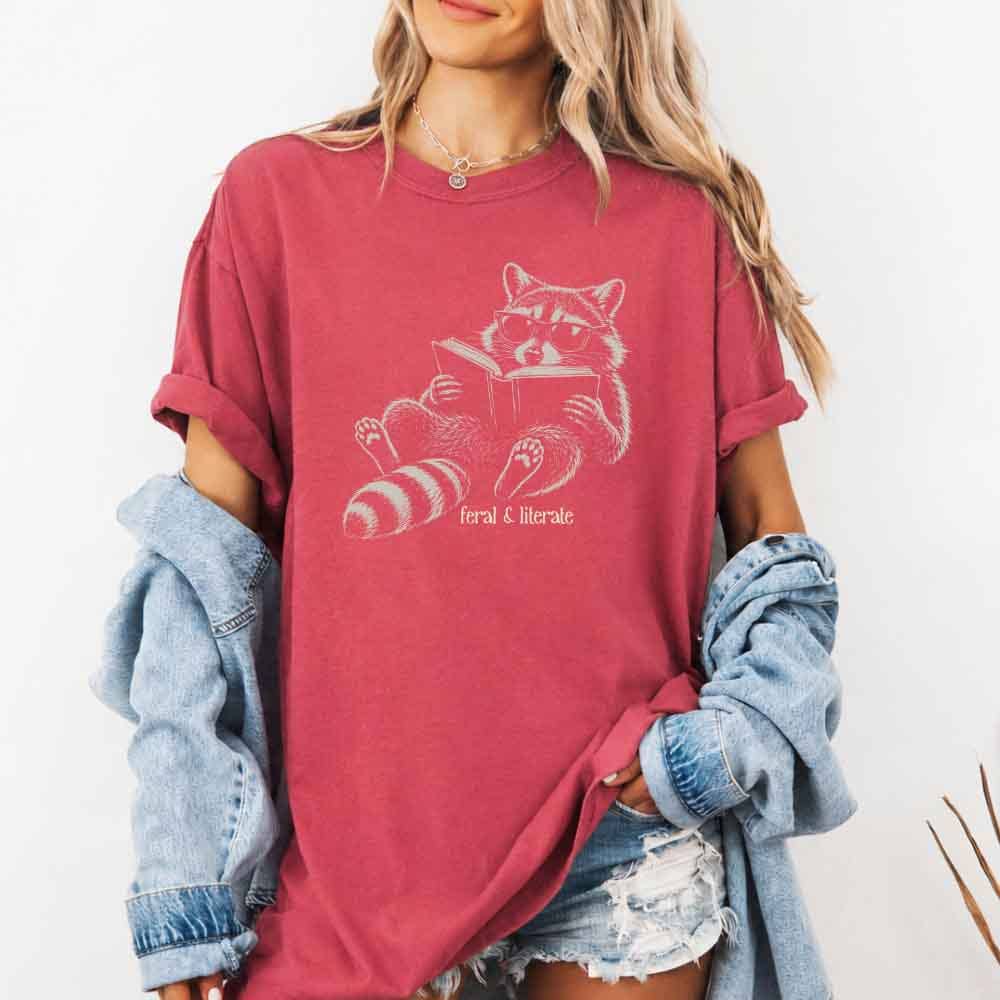 Feral & Literate Comfort Colors - Book Lover Tee